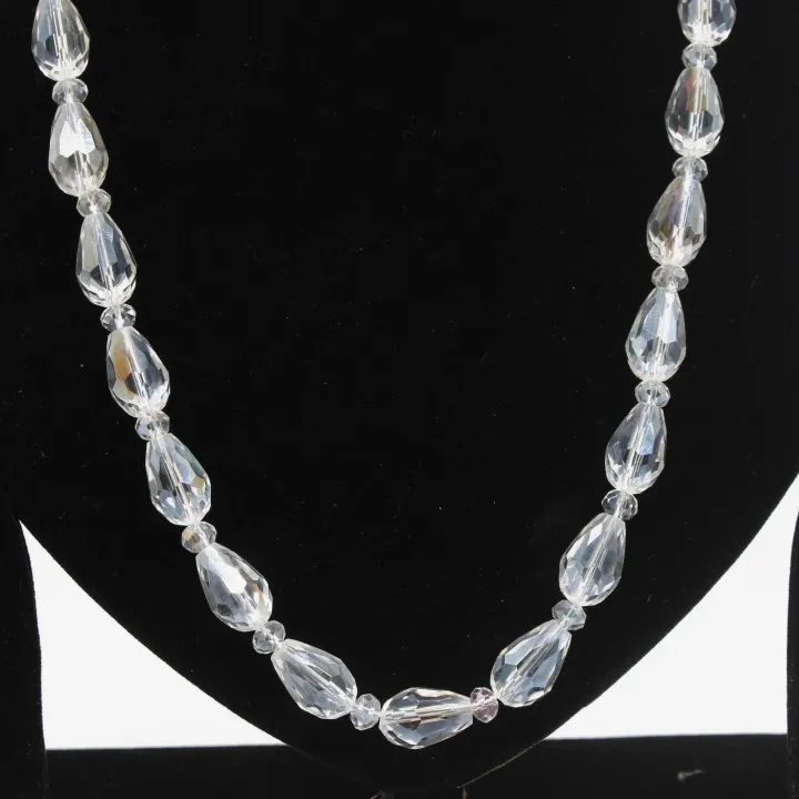 Transparent Color Fancy Glass Mala/Necklace For Women 8"