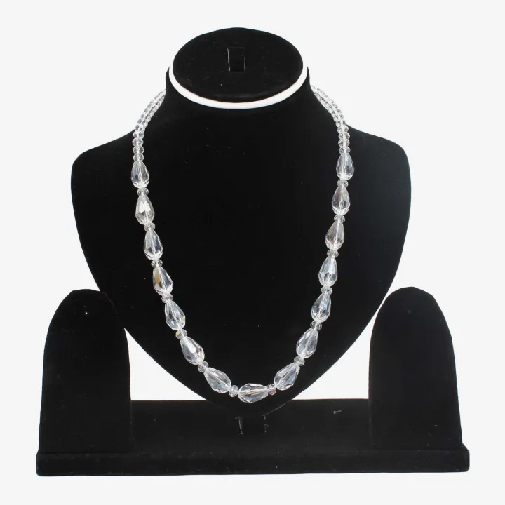 Transparent Color Fancy Glass Mala/Necklace For Women 8"