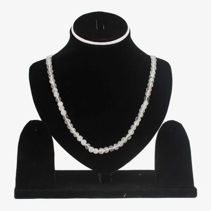 Glass Mala with Original Crystal (13") – Spiritual Clarity, Protection & Healing