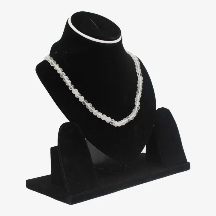 Glass Mala with Original Crystal (13") – Spiritual Clarity, Protection & Healing