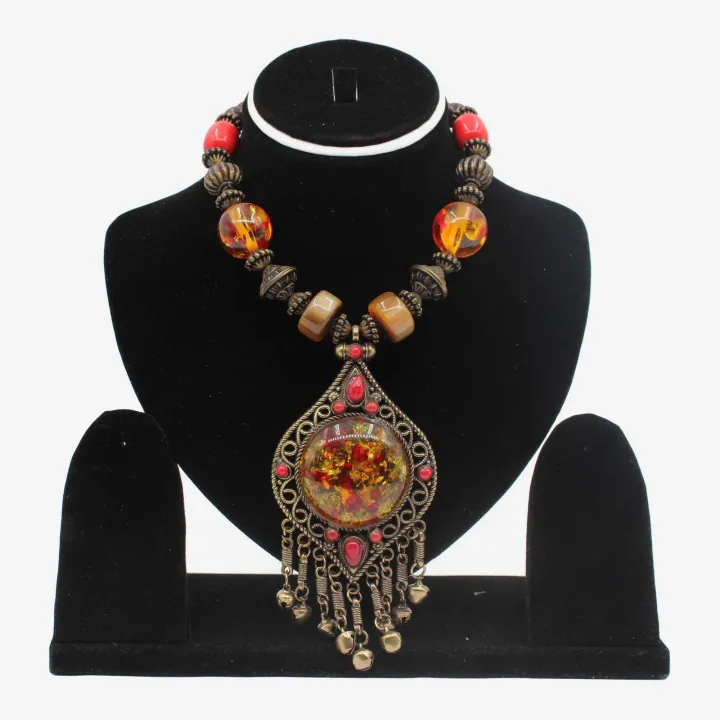 Multicolor Glass Astha Dhatu Mala/Necklace for Women (10") – Spiritual Healing, Protection, & Prosperity