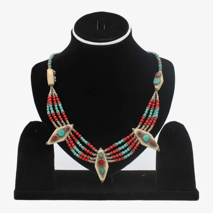 Multicolor Astha Dhatu Necklace/Mala for Women 12" – Spiritual Protection, Emotional Healing, and Prosperity