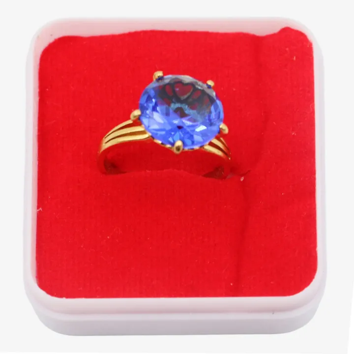 Unisex Golden Color Stoned Ashta Dhatu Ring (Size 18) – Sacred Eight-Metal Balance & Protection Ring