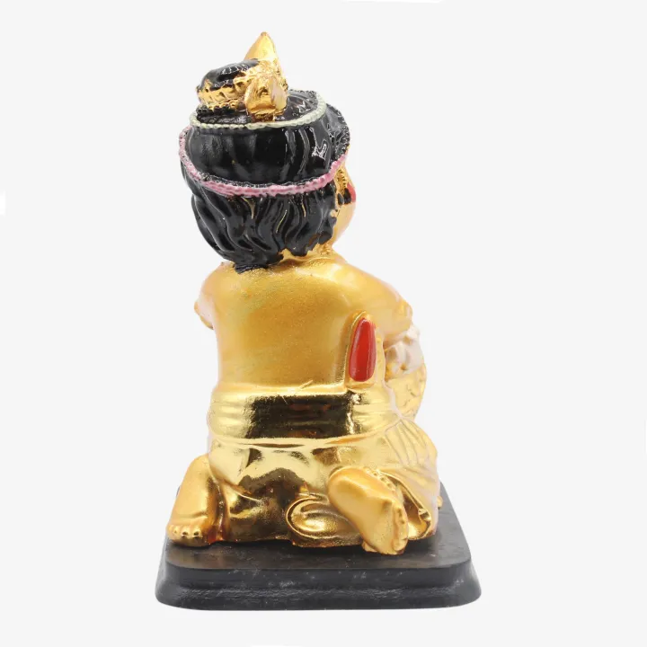 Golden Color Little Krishna Statue (4”) – Joy, Prosperity & Spiritual Harmony Figurine