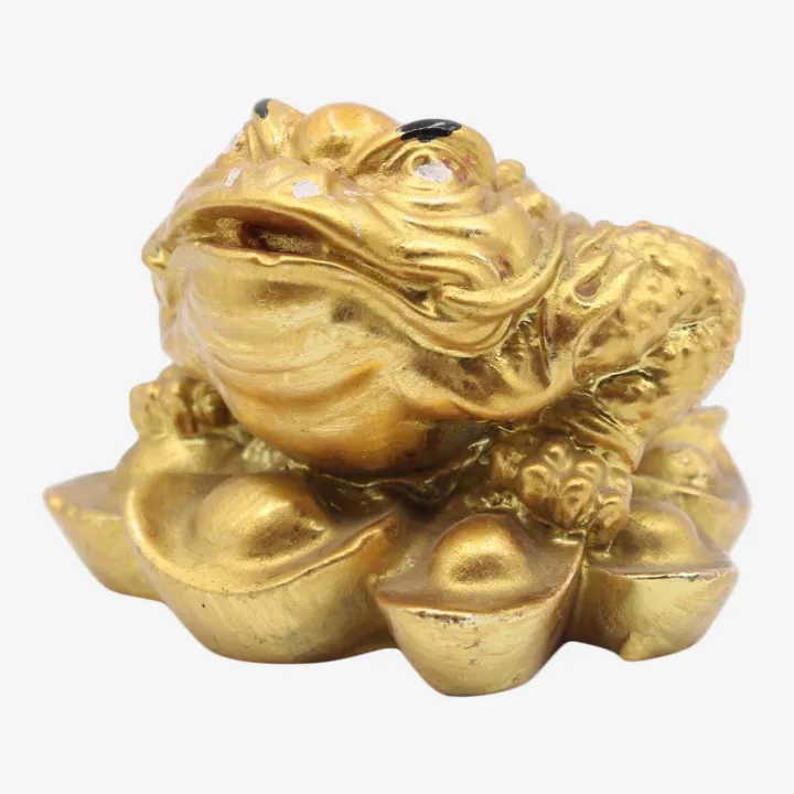Golden Color Lucky Sign Frog (1”) – Prosperity, Wealth & Positive Energy Figurine